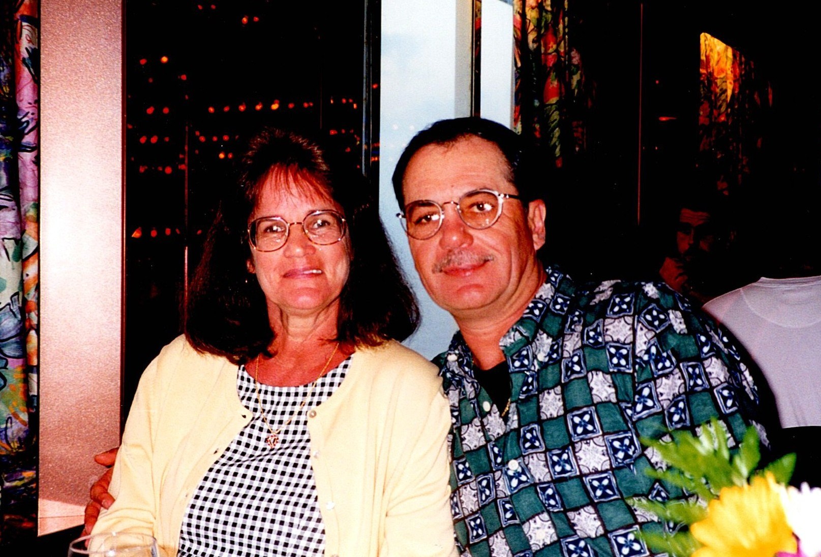 Ann Filipone and a loved one together on a cruise or evening out